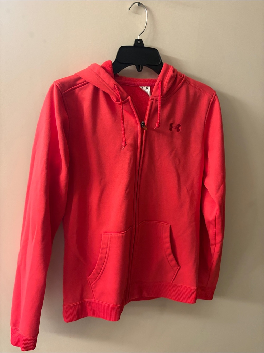Women's red zip-up hoodie
